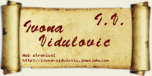 Ivona Vidulović vizit kartica